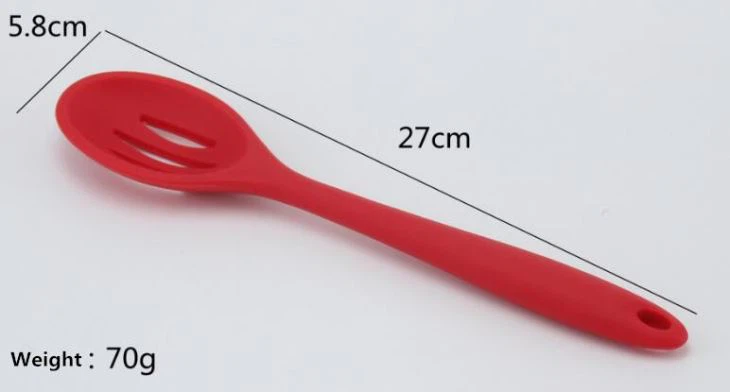 Red Silicone Spoon Nonstick Cookware Set Kitchen Tools