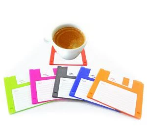 Silikon Retro Disket Bardak Altlıkları Disk Coaster'lar