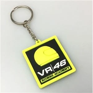 2D Kare Yumuşak PVC Anahtarlık Kabartmalı Logo kauçuk anahtarlık