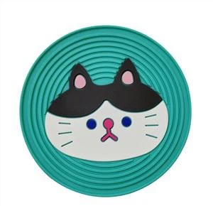 3D Karikatür Hayvan PVC İçecek Bardak Altlığı Pvc Kahve Fincanı Placemat Pancar Mat